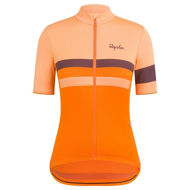 Rapha Women Brevet Jersey Cykeltröja Dam Peach/Orange/Wine