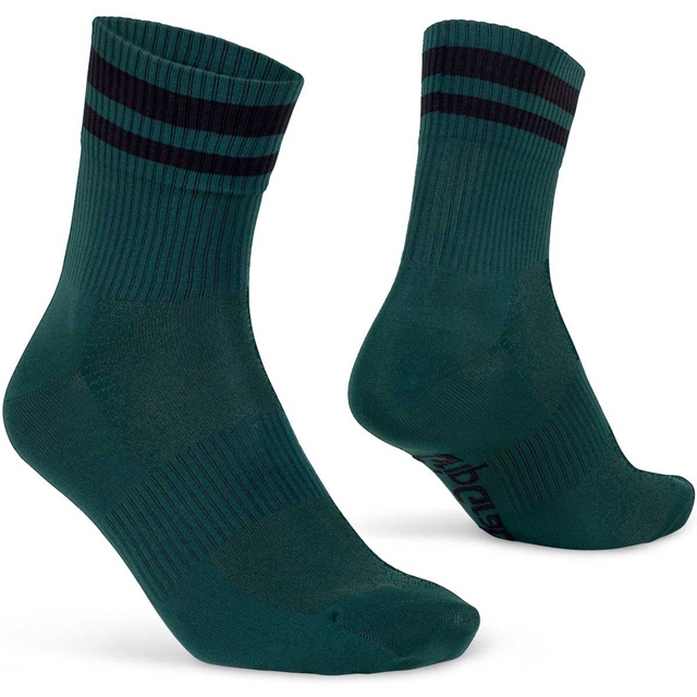 GripGrab Orginal Stripes Crew Socks Strumpor Green