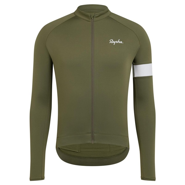 Rapha Core Long Sleeve Jersey Tröja Dark Khaki