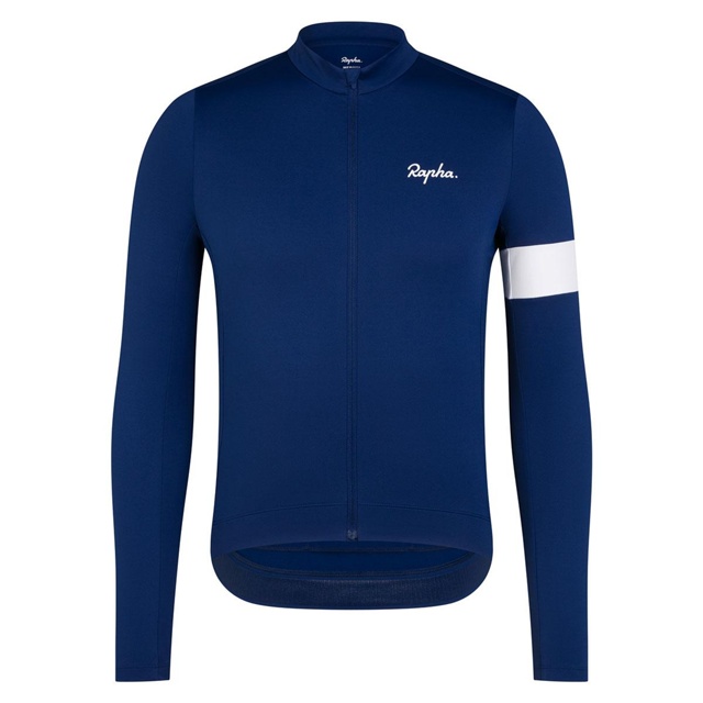 Rapha Core Thermal Long Sleeve Jersey Navy/White