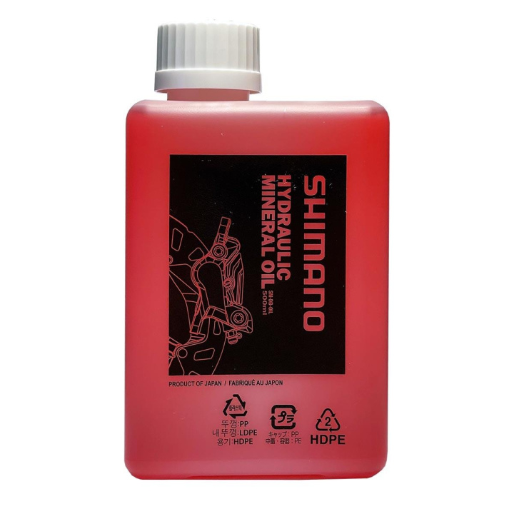 Shimano Bromsolja Mineral Olja 500ml i gruppen Komponenter / Bromsar / Skivbromstillbehör hos CykelCity (46286)