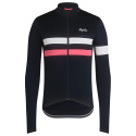 Rapha Brevet Long Sleeve Jersey Cykeltröja Dark Navy/Hi-Vis Pink