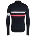 Rapha Brevet Long Sleeve Jersey Cykeltröja Dark Navy/Hi-Vis Pink