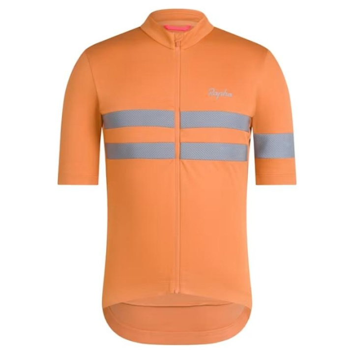 Rapha Brevet Jersey Cykeltröja Dusted Orange i gruppen Kläder/skor/hjälm / Tröjor / Kortärmade tröjor hos CykelCity (8921)