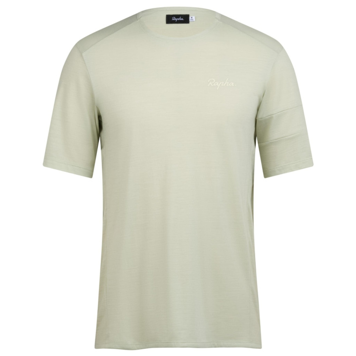 Rapha Explore Merino T-Shirt Lint Aloe Wash i gruppen Kläder/skor/hjälm / Tröjor / Kortärmade tröjor hos CykelCity (8988)