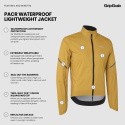 GripGrab PACR Waterproof Lightweight Jacket Regnjacka Mustard Yellow