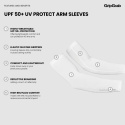 GripGrab UPF 50+ UV Protect Arm Sleeves White