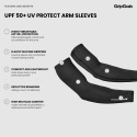 GripGrab UPF 50+ UV Protect Arm Sleeves Black