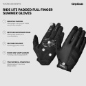 GripGrab Ride RC Lite Långfinger Cykelhandskar Black