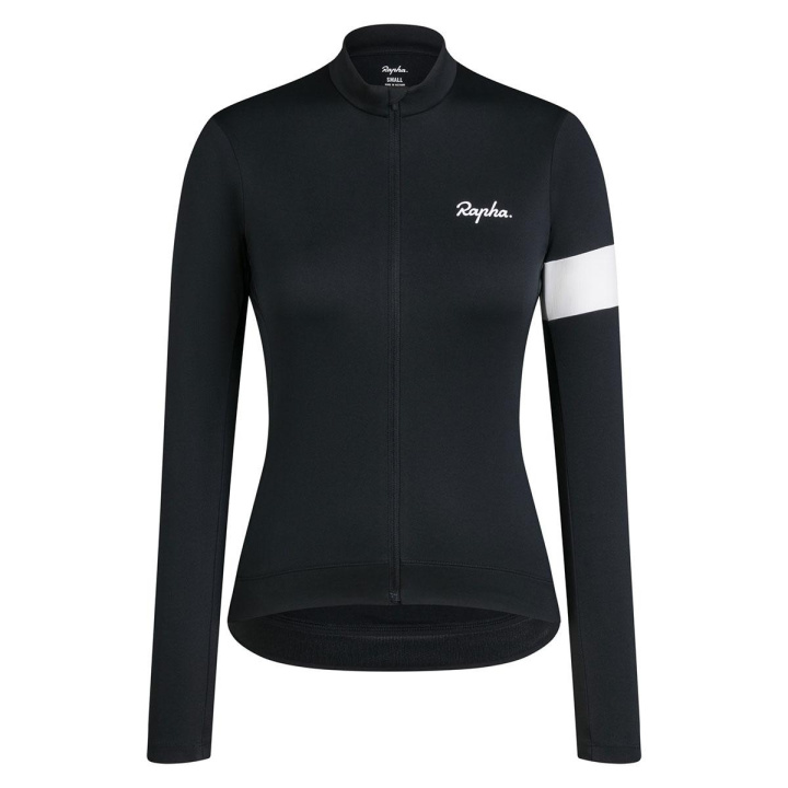 Rapha Women Core Thermal Long Sleeve Jersey Cykeltröja Black i gruppen Kläder/skor/hjälm / Tröjor / Långärmade tröjor hos CykelCity (9525)